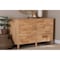 Baxton Studio Hosea Japandi Carved Honeycomb Natural 6-Drawer Dresser 246-13622-ZORO - alternate 3